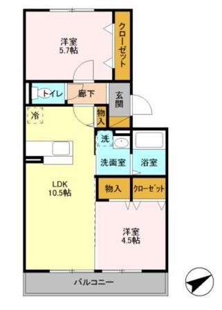 愛宕ビューハイツの物件間取画像